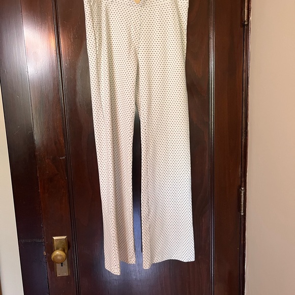 Betabrand White Houndstooth Check Stretch Boot Cut Dress Pants - Picture 3 of 11